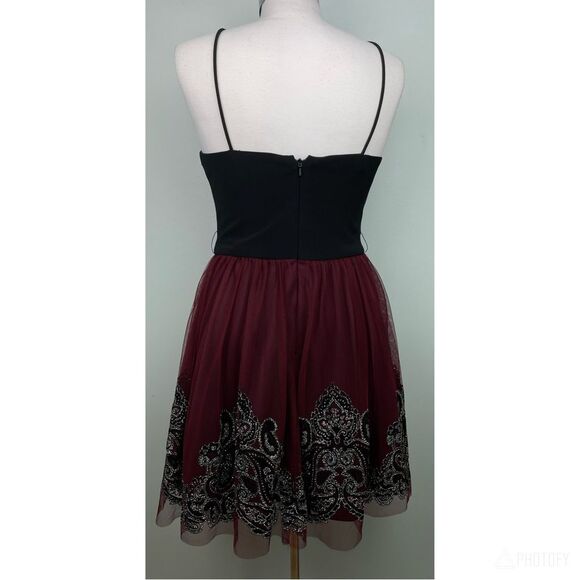 Blondie Nites Jersey Bodice Glitter Embellished Tulle Dress Lined NO TIE Sz 7 - Picture 4 of 16